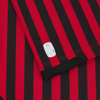 Hannover 96 Trikot Home 2025/26 Macron Herren – Offizielles Heimtrikot, aufgummiertes Wappen, Eco Brightex-Material. Detailansicht Authentizität Logo.