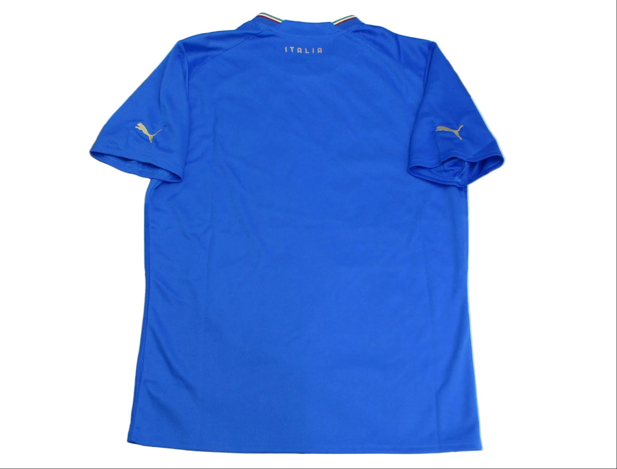 Italien Trikot Home 2022/23 Puma -  originales Heimtrikot der italienischen Fußballnationalmannschaft mit eingesticktem Wappen. Rückseite.