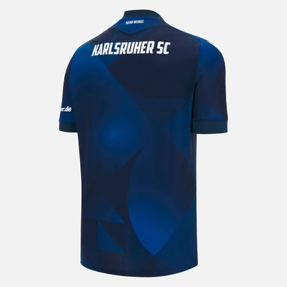 Karlsruhe Trikot Third von Macron aus der Saison 2025/26. Offizielles Fußballtrikot in Herrengröße. Rückenansicht.