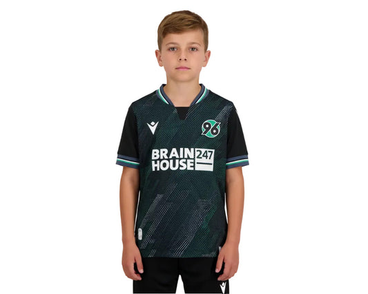 Hannover 96 Trikot 2022/23 Away Kindergröße JXS/4XS Macron, offizielles Fußballtrikot für Kinder