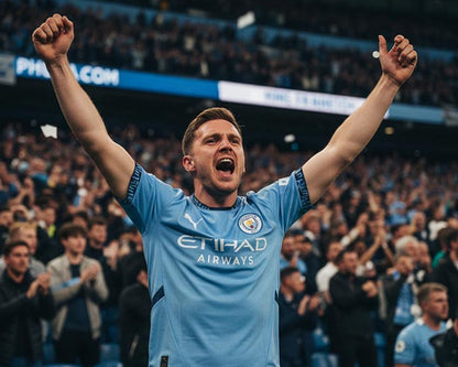 Manchester City Trikot Home 2024/25 Home von Puma in Herrengröße. Stadionbild 2.