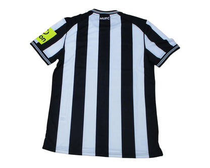 Offizielles Castore Newcastle United Heimtrikot der Premier League Saison 2023/24 in Schwarz-Weiß mit gesticktem Vereinswappen für Herren – Neu mit Etikett. Rückseite.