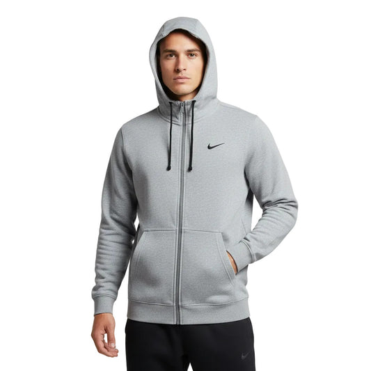 Nike Club 19 Fleece Kapuzenjacke Hoodie Grey