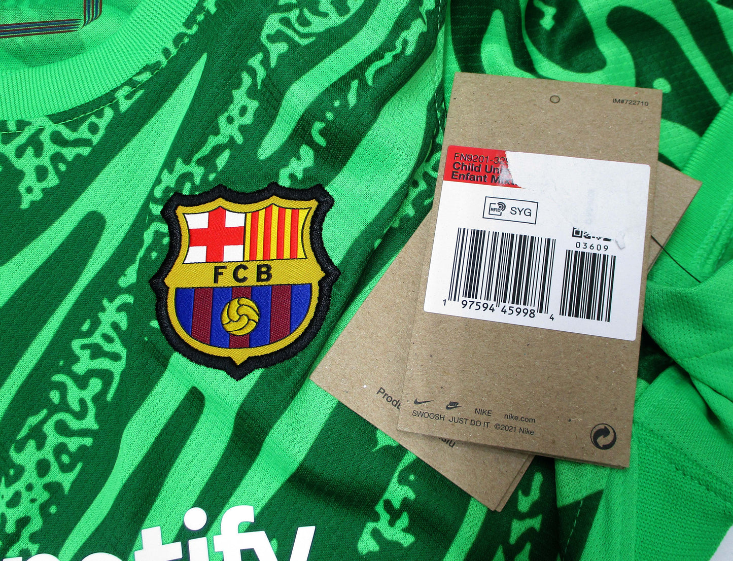 FC Barcelona Minikit Trikot Set Kindergröße Torwart Nike 2024/25