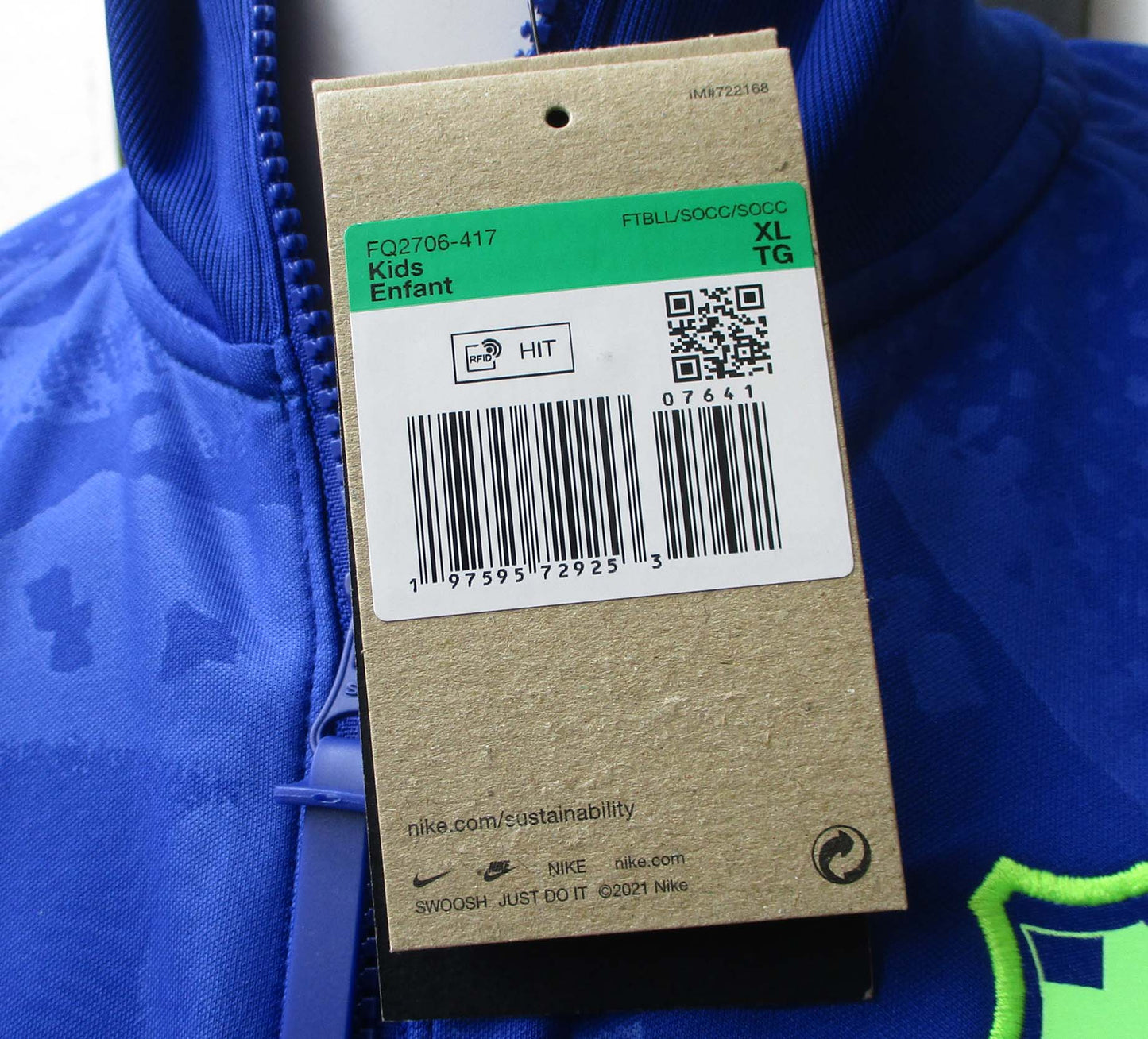 FC Barcelona Trainingsjacke Kindergröße Nike 2024/25