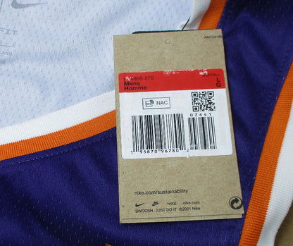 Kevin Durant Phoenix Suns Basketball Trikot Nike Swingman Icon Edition NBA Jersey. Offizielles Trikot in Herrengröße. Detailansicht Hängeetikett.