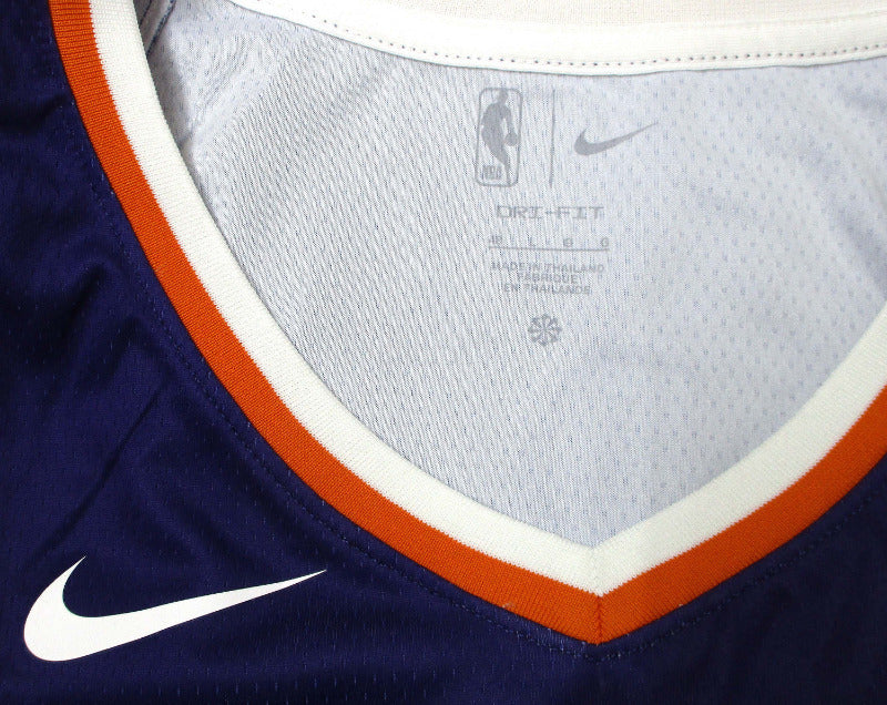 Kevin Durant Phoenix Suns Basketball Trikot Nike Swingman Icon Edition NBA Jersey. Offizielles Trikot in Herrengröße. Detailansicht Kragen.