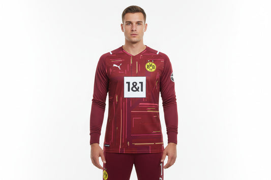BVB Borussia Dortmund Torwart Trikot Herren 2021/22 Puma Cordovan mit eingesticktem Wappen