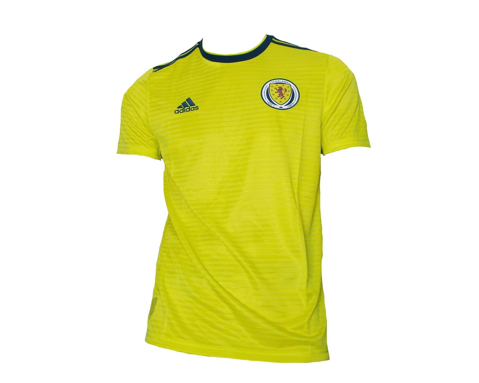 Gelbes Schottland Away Trikot aus der Saison 2018/19 von Adidas . Dieses Bravehearts Trikot als  reduziertes Angebot günstig kaufen.