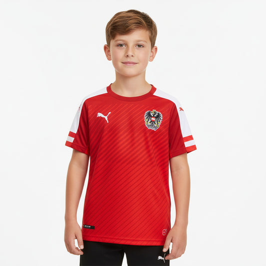 Österreich ÖFB Heimtrikot Kinder 2016 von Puma – originales Nationalmannschaftstrikot mit eingesticktem Wappen