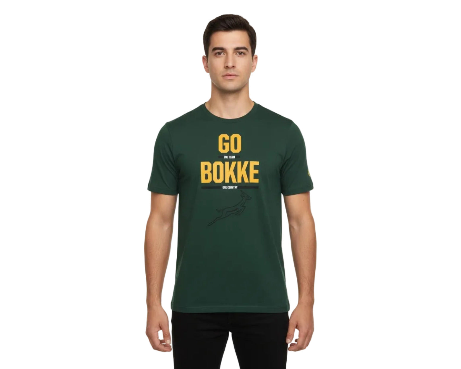 Südafrika Rugby T-Shirt Go Bokke Asics. Angebot günstig kaufen.