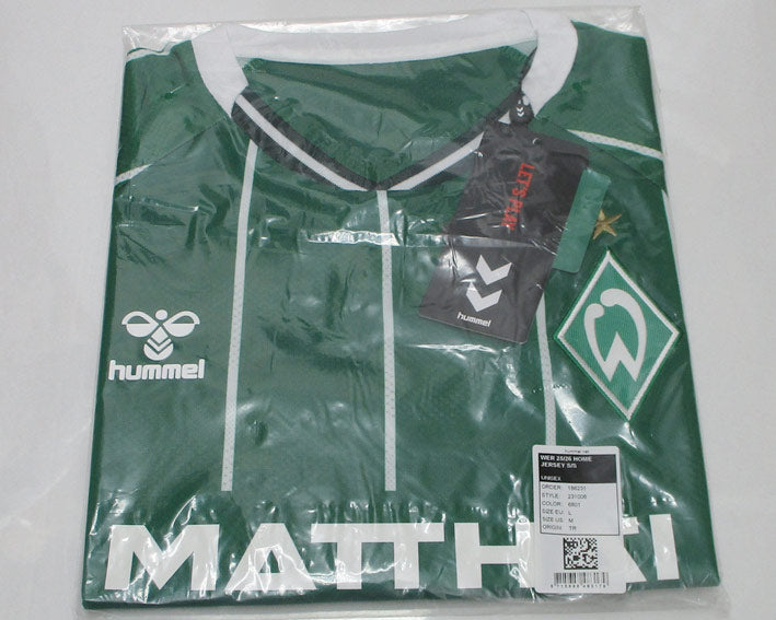 SV Werder Bremen Trikot Home 2025/26 von Hummel. Offizielles Fußballtrikot in Herrengröße. Originalverpackung