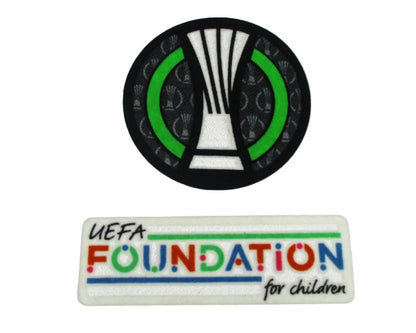 Offizieller UEFA Conference League Logo Flock Ärmelpatch UEFA Foundation Set Saison 2024/25 und 2026/27 von Sporting ID. 