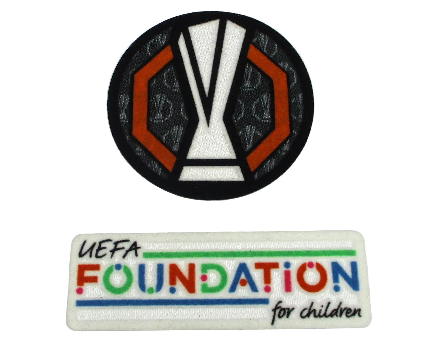 Offizieller UEFA Europa League Logo Flock Ärmelpatch UEFA Foundation Set Saison 2024/25 und 2026/27 von Sporting ID. 
